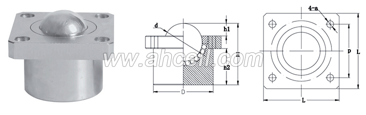 SI Drop-in Flange <a href=https://www.balltransfersystem.com/product.html target='_blank'>ball transfer unit</a>